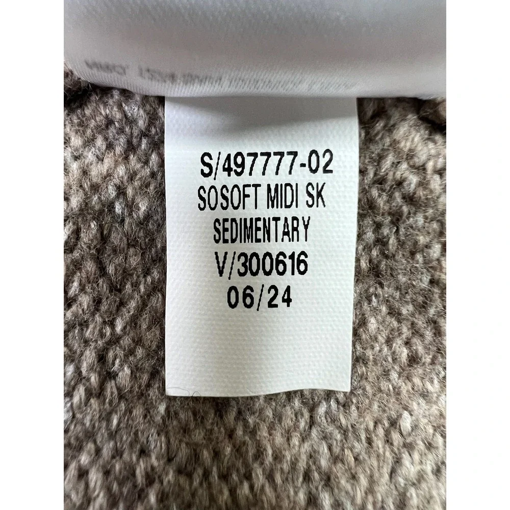 Old Navy Skirt Womens 2X Brown SoSoft Midi Knit Pull On Stretch Casual